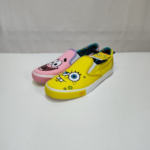 Groundup Spongebob Patrick Slip On Canvas Shoe WMNS US 11 EUR 43 Cartoon Design - Picture 2 of 11